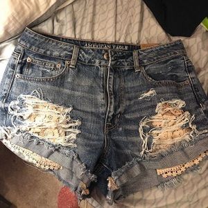 American Eagle hi-rise shorts